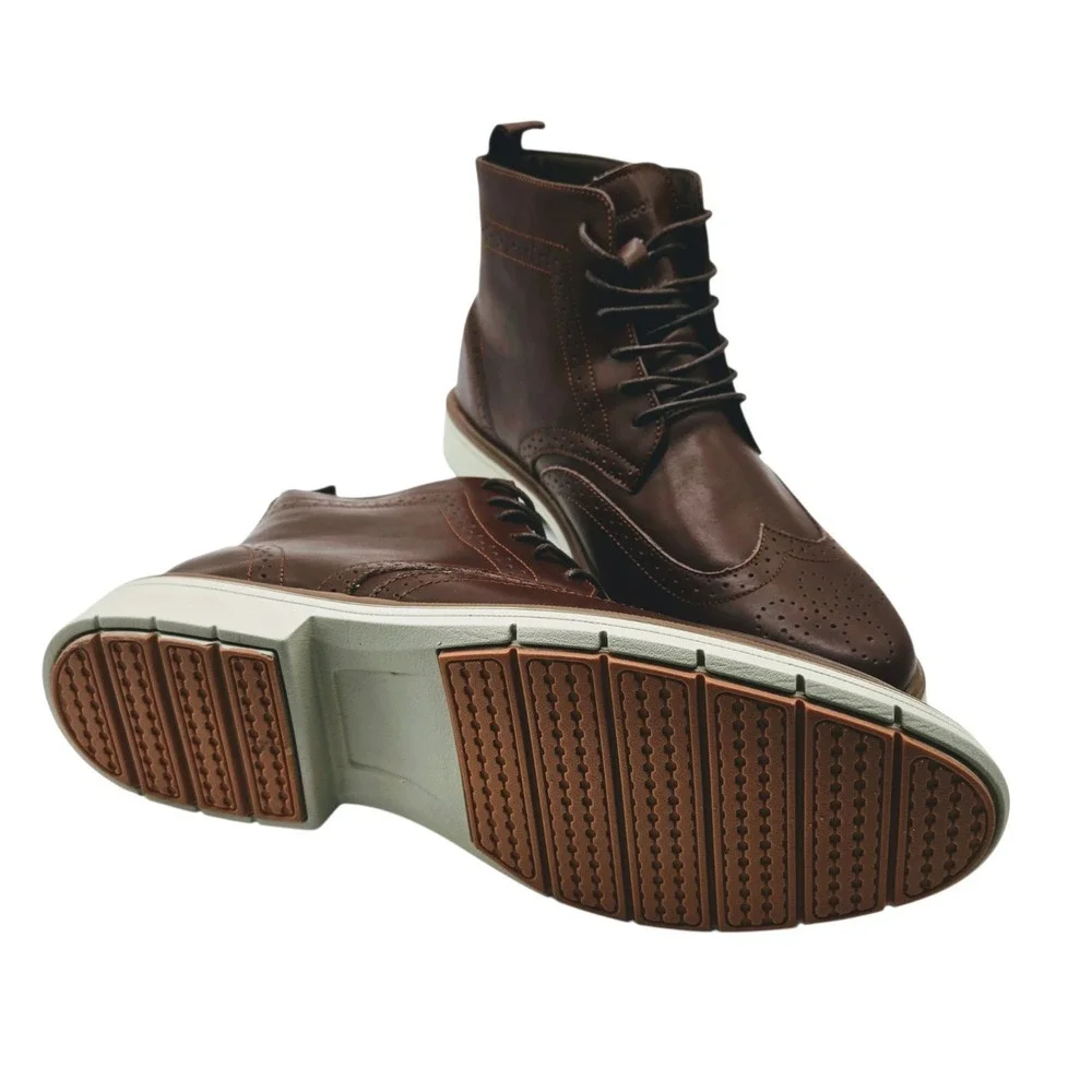 Ortho Comfort Men's Oxford Leather Ankle Chukka Boots US Size 9.5